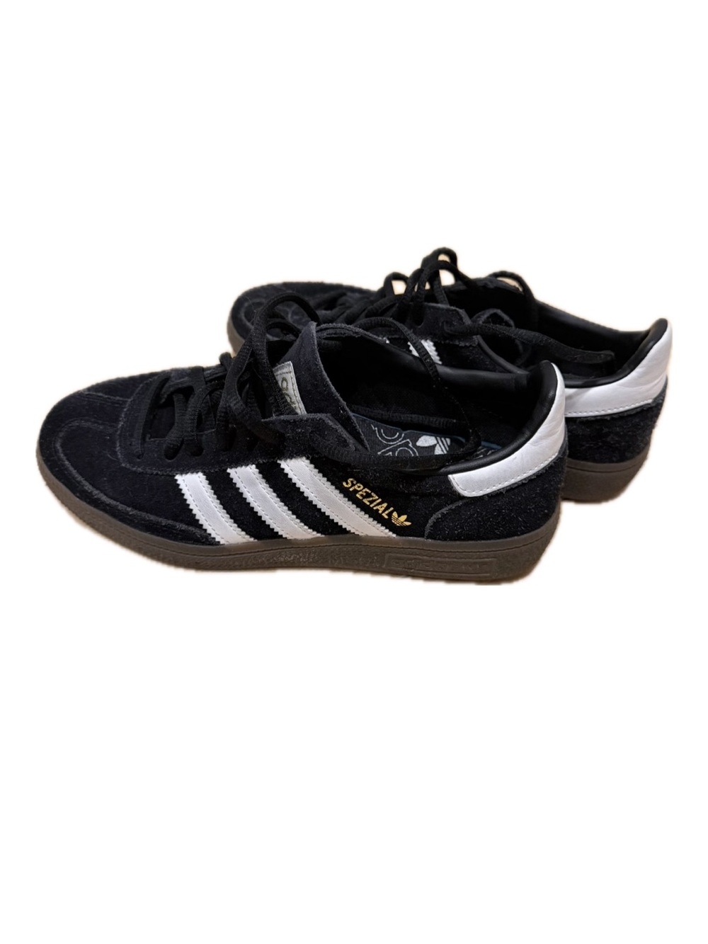 adidas Spezial Black Suede Sneakers with White Stripes
